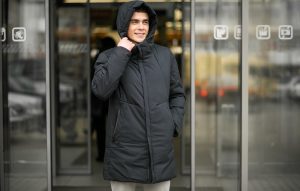 down hooded jacket mens
